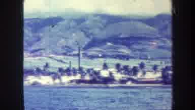 Honolulu Hawaii USA (1967): Landscape With Mountains Threes And Cloudy Sky