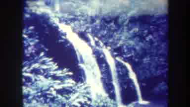Honolulu Hawaii USA (1967): Nature Waterfall Landscape Beauty Natural Moment