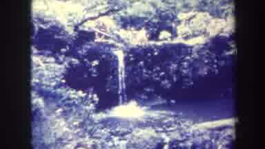 Honolulu Hawaii USA (1967): Waterfall Pouring Water In Pond With Surrounding Trees
