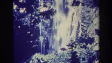 Honolulu Hawaii USA (1967): A Beautiful Landscape Of A Waterfall Among The Trees