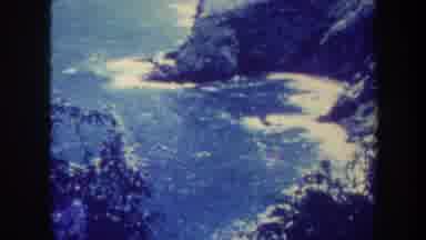 Honolulu Hawaii USA (1967): Beautiful Ocean Sunset White Beaches Against Rocky