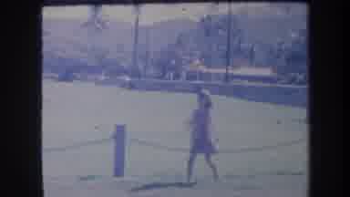 Honolulu Hawaii USA (1967): One Little Girl Roaming In The Grass And Three