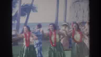 Honolulu Hawaii USA (1967): Some People Watching HONOLULU HAWAIIans Dancing While