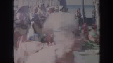 Honolulu Hawaii USA (1967): Local Tribe In Traditional Dress Playing Music For