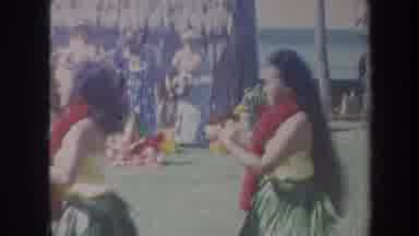 Honolulu Hawaii USA (1967): Row Of Dancany Women Celebrating In Typical Local