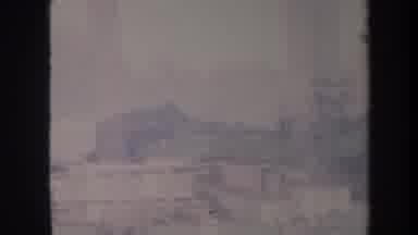 Honolulu Hawaii USA (1967): View Of Wooden Buildings Large Island Hills On Cloudy