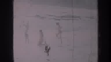 Honolulu Hawaii USA (1967): Three Kids Splashing In Water At Beach On Bright Sunny