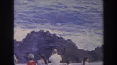 Honolulu Hawaii USA (1967): Visitors Watching The Waves Crash Onto A Rocky