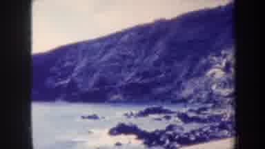 Honolulu Hawaii USA (1967): A View Of The Ocean Along A Rocky Beach And Cliff Side