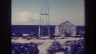 Honolulu Hawaii USA (1967): A Power Line Stands Atop A Mountain