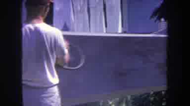 Volmer Yucaipa California USA (1969): One Single Man Is Paint In The Wall