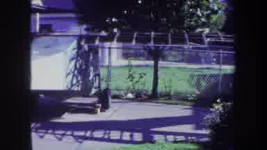 Volmer Yucaipa California USA (1969): View Of Empty Pool Behind Chain Link Fence