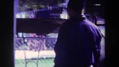 Volmer Yucaipa California USA (1969): Man Looking At A Pen With Grass And Beside