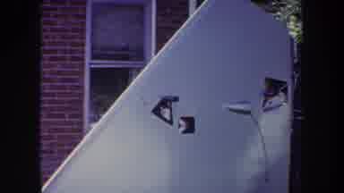 Volmer Yucaipa California USA (1969): Airplane Tail Wing Metallic In Front Of