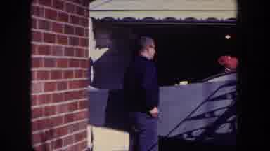 Volmer Yucaipa California USA (1969): Man Waving To Camera