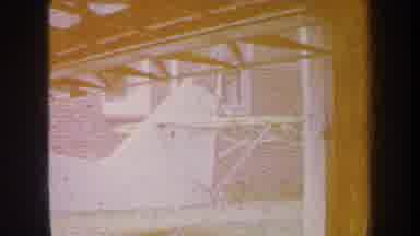 VOLMER YUCAIPA CALIFORNIA USA-1969: Footage Of An Old White Wooden Airplane Tail