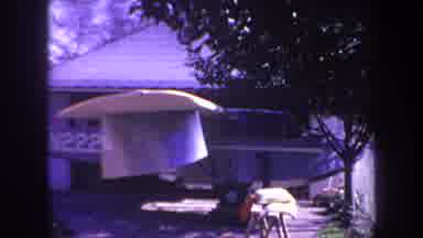Volmer Yucaipa California USA (1969): Small Plane Sits In Even Smaller Driveway Of