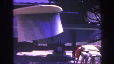 Volmer Yucaipa California USA (1969): Small Blue Color Airplane Up On Blocks Next