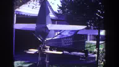 Volmer Yucaipa California USA (1969): Plane Sitting Yard Stationary Metal Grass