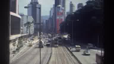 Hong Kong (1982): City With Light Flowing Traffic And Public Transit Monorails