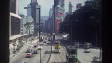 Hong Kong (1982): Traffic Consists Of Cars And Buses Are Jamming The City In The