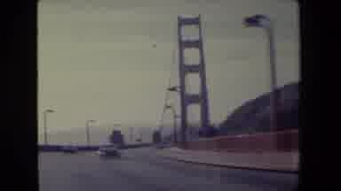 San Francisco California (1984): View From Car Crossing Golden Gate Bridge