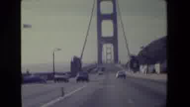 San Francisco California (1984): Driving Through The Golden Gate Bridge