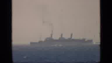 Cairo Egypt (1946): Massive Boat Sailing In The Middle Of The Sea With Three Huge
