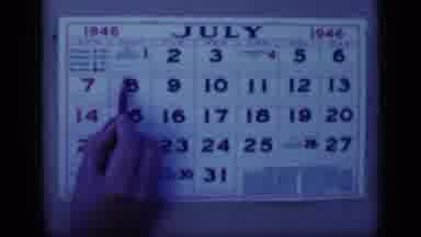 Cairo Egypt (1946): Calendar With An Appointment On The Eighth Of June With A