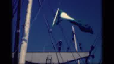 Cairo Egypt (1946): A Flag Hoisting Ceremony On A Sailboat On A Windy Day
