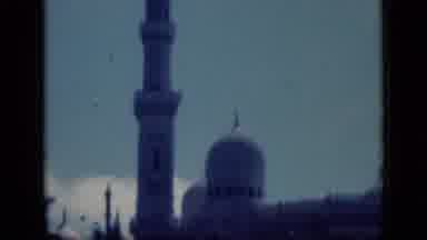 Cairo Egypt (1946): A Church Or Temple With A Very Tall Statue Next To It