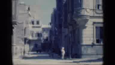 Cairo Egypt (1946): View Of Downtown Buildings And Street Which A Man Is Walking
