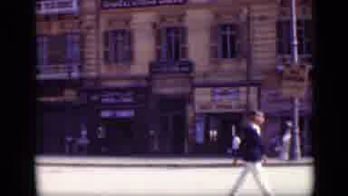 Cairo Egypt (1946): Town Street Stores People Walk Suits