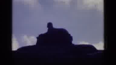 Cairo Egypt (1946): Time Passing On A Sunny Day In The Desert With A Stone