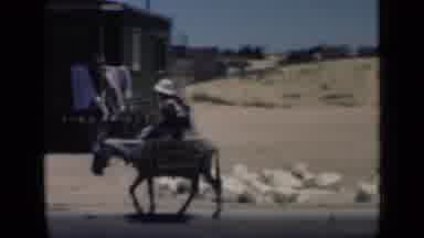 Cairo Egypt (1946): Still Abandoned Windmill And Man Riding On Donkey Past White