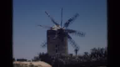 Cairo Egypt (1946): View Of Weather Beaten Wooden Windmill On Clear Sunny Day