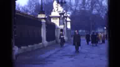 London England (1946): A Man Coming Forward And Can See A Soldier Marching Behind