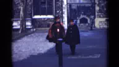 London England (1946): Two Men Walking Down The Street Together Wearing Very Fancy