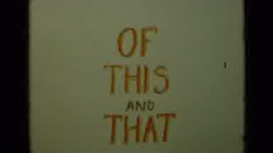 San Diego California USA (1949): An Intro Video To A Play Titled Of This And And