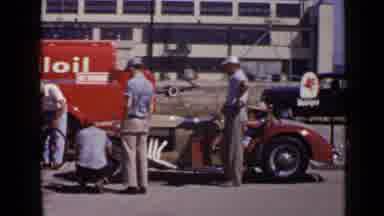 San Diego California USA (1949): 4 To 5 Members Are Repair In The Old Car