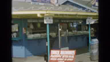 San Diego California USA (1949): Outdoor Food Stand With Seating Area