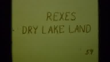 San Diego California USA (1949): Title Card Says Rexes Dry Lake Land Then People