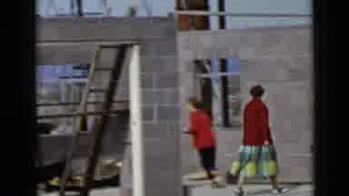 San Diego California USA (1949): Women And Black Dog View Construction Site Pick