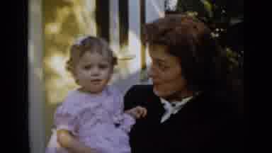 San Diego California USA (1949): Mother Smiling And With Is Little Cute Girl In A