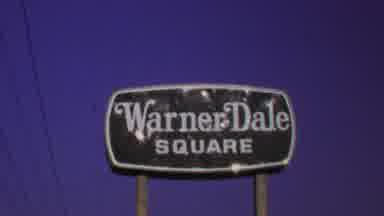 Washington DC USA (1969): A Large Sign That Says "Warnerdale Square" Standing Tall