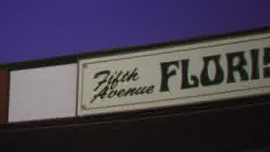 Washington DC USA (1969): Sign Of Fifth Avenue Florist Above A Yellow And White
