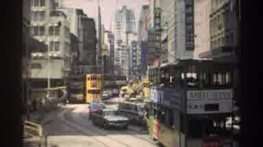 Hong Kong (1982): Busy Street Of The City With Lot Of Vehicles Moving On The Road