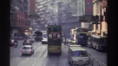 Hong Kong (1982): Trolley Car Tour In The Heart Of A Busy Street In Asia