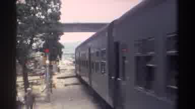 Taiwan (1982): Train Slowly Chugging Along On A Summer Day With 2 People Walking