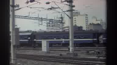 Taiwan (1982): Freight Train Travelling Underneath High Voltage Switchgear Through